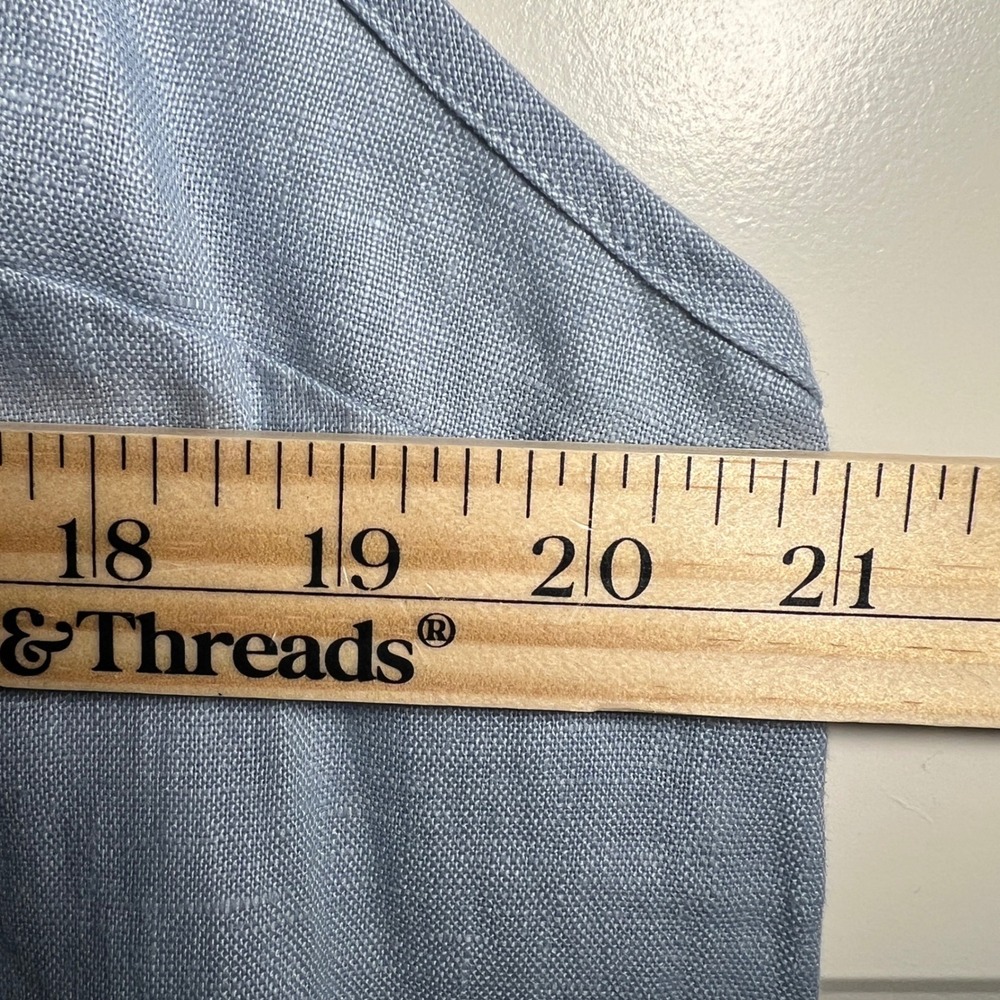 Reformation Kienna Linen Dress in Mineral (Light Blue), Women's XL - Picture 12 of 16